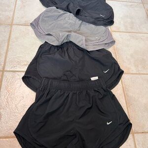 Nike Women's Black and Gray Athletic Shorts